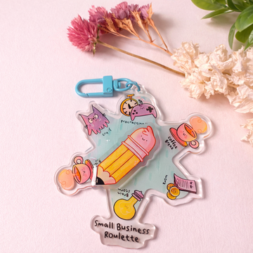 Small Business Roulette Acrylic Keychain