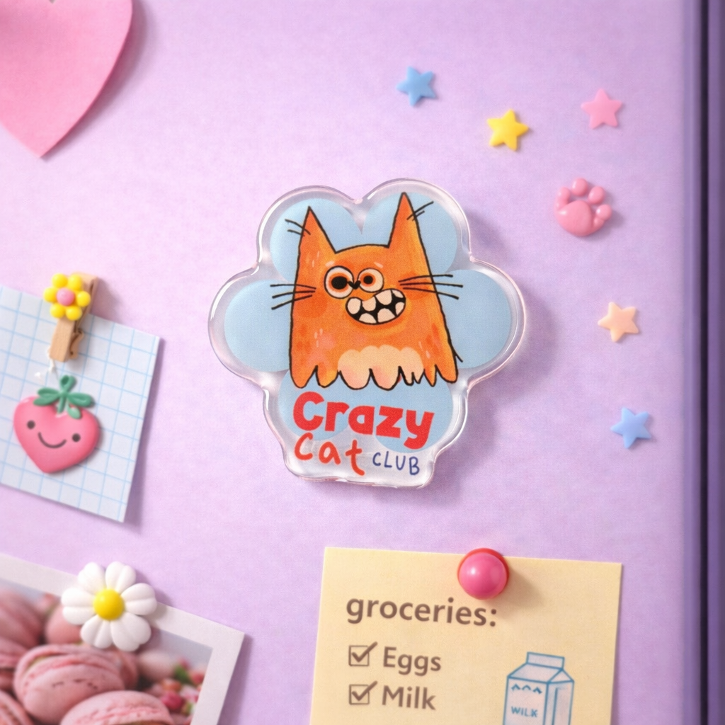 Crazy Cat Club Mag Nut (Magnet)