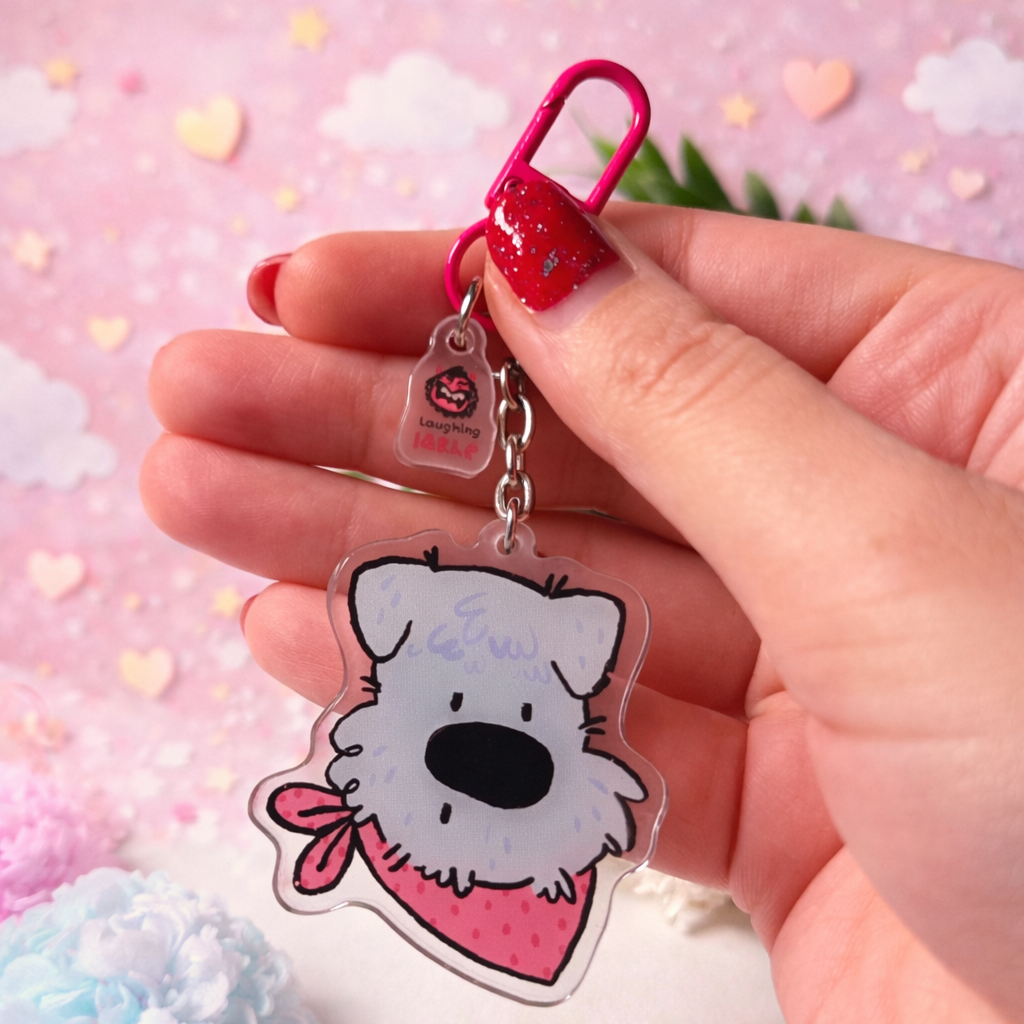 Fluffy Dog Energy Keychain