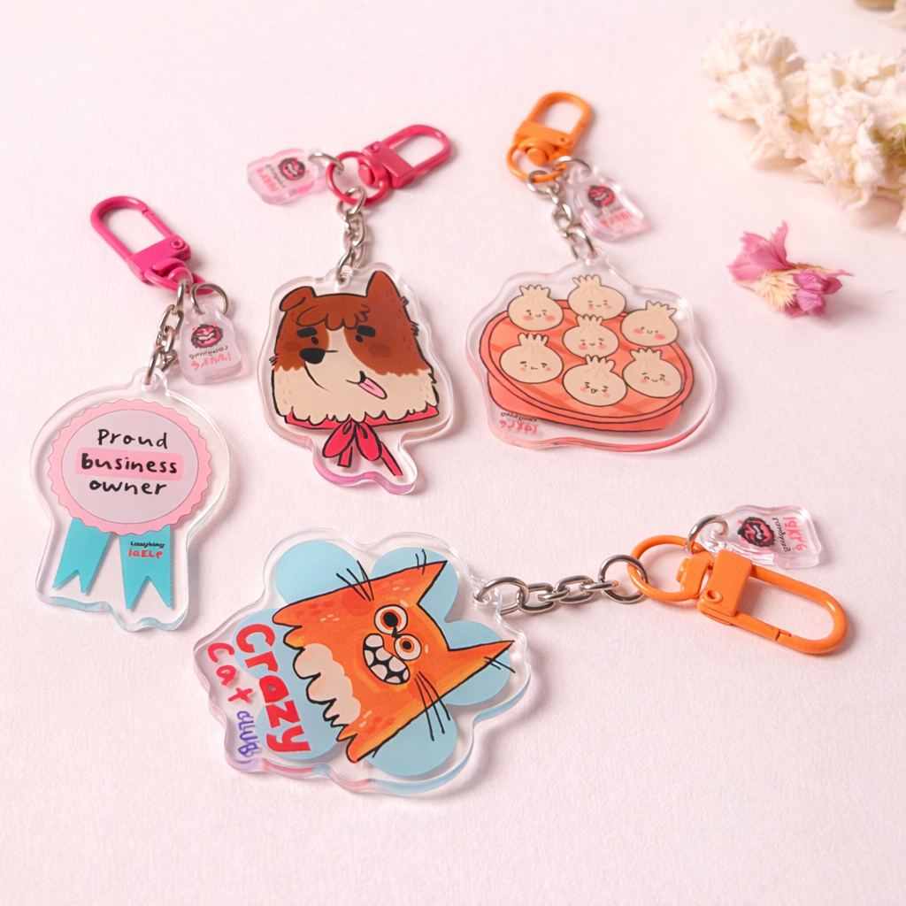 Crazy Cat Club Keychain
