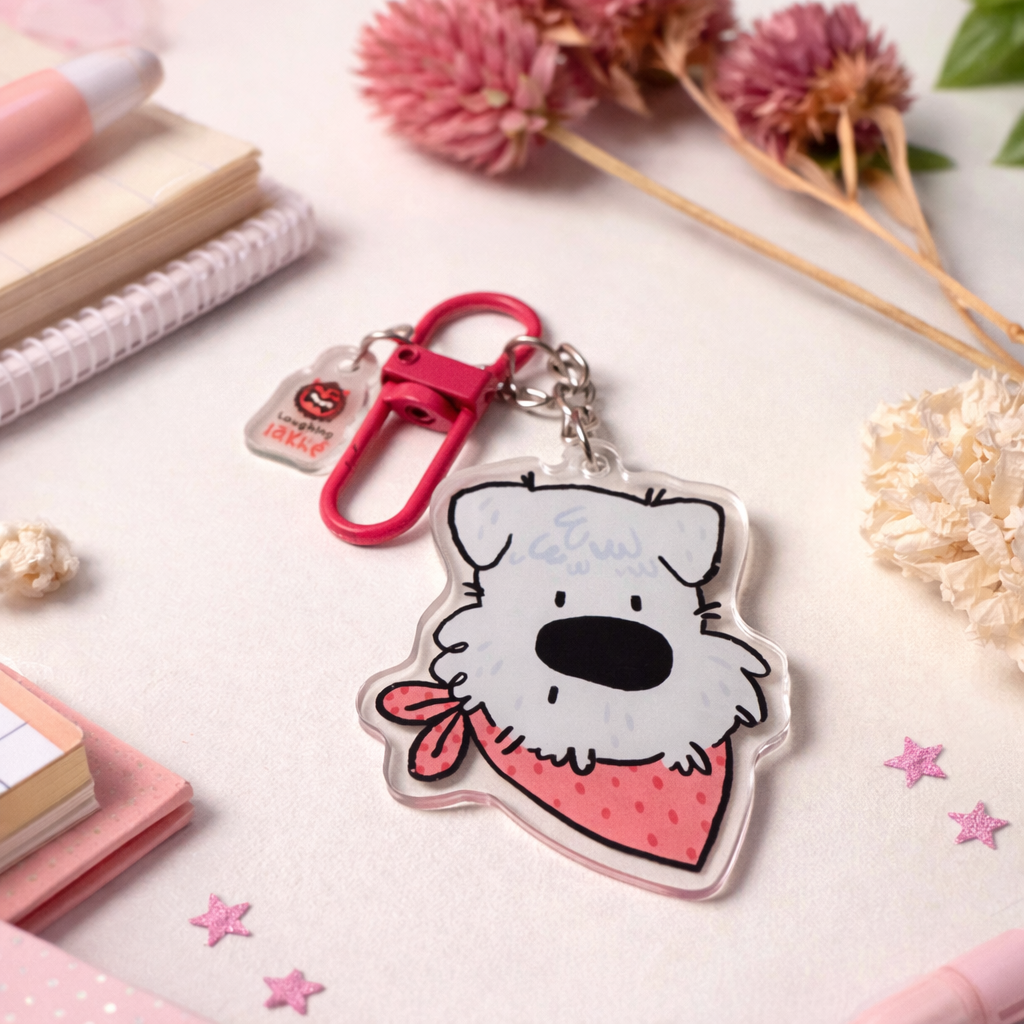 Fluffy Dog Energy Keychain