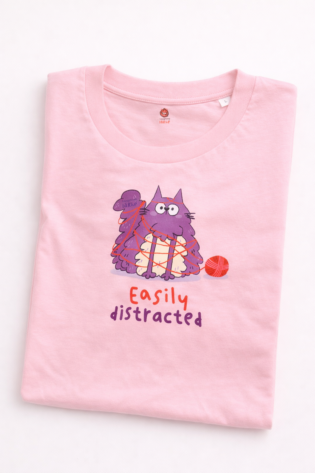 Easily Distracted Cat T-Shirt | Funny Cat Graphic Tee