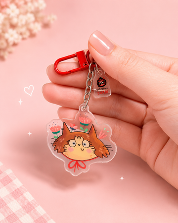 Feral Feline Ragdoll Keychain