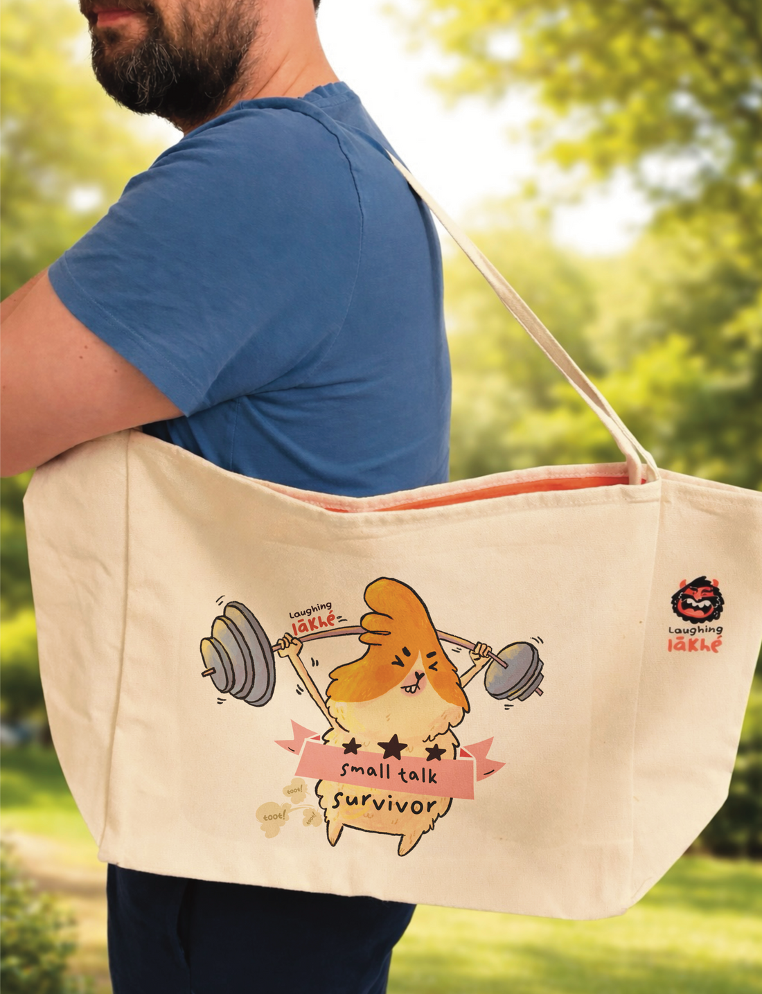 Small Talk Survivor Large Tote Bag
